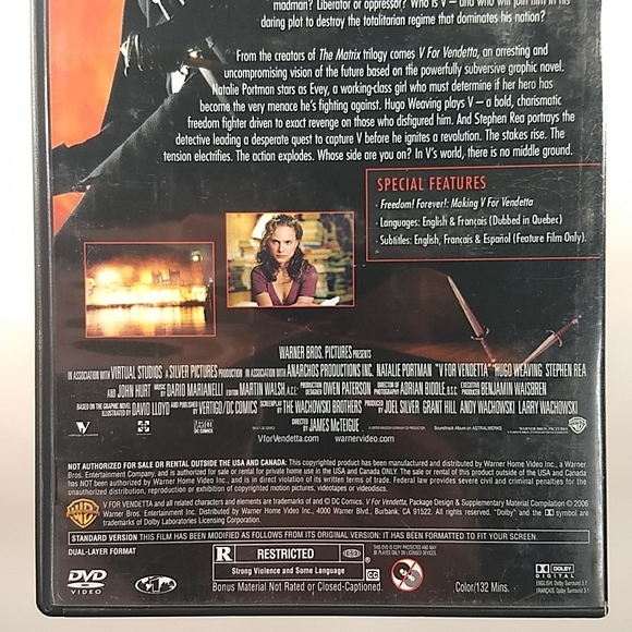V For Vendetta Widescreen DVD - Picture 5 of 11